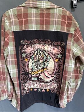 Giddy Up Buttercup Graphic Flannel